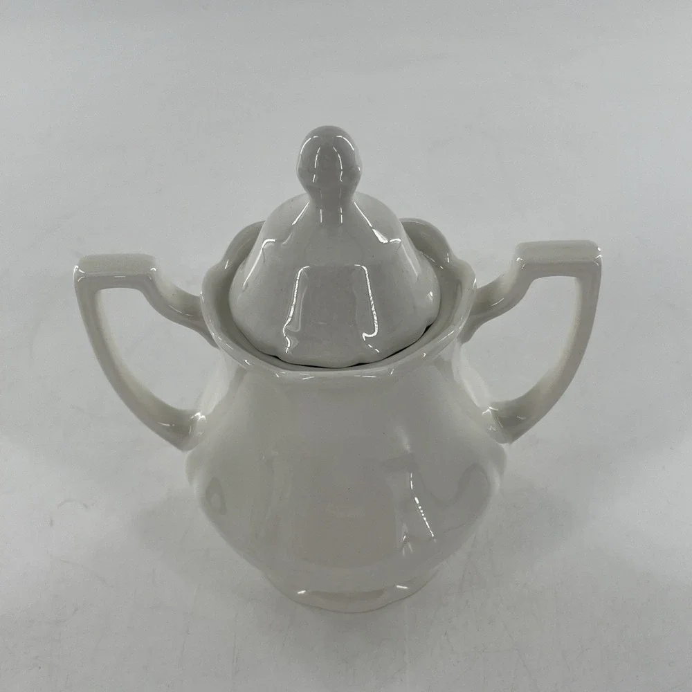 5 Meakin Heirloom Ironstone Teapot Coffee Pot Creamer Sugar Royal Staffordshire - Picture 13 of 15